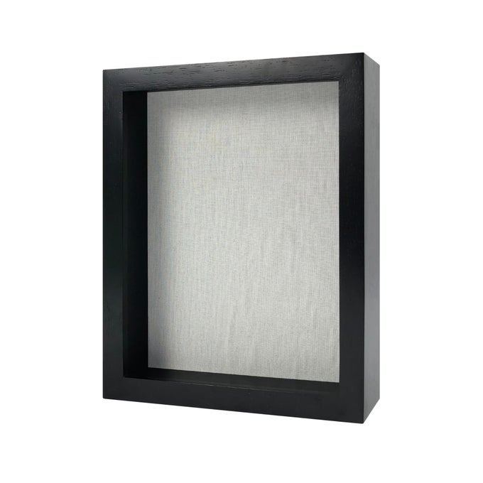 8x10 Solid Wood Black Display Shadow Box Frame Memory Box for Keepsakes Picture Box Military Wedding Graduation and Flower Shadow Box