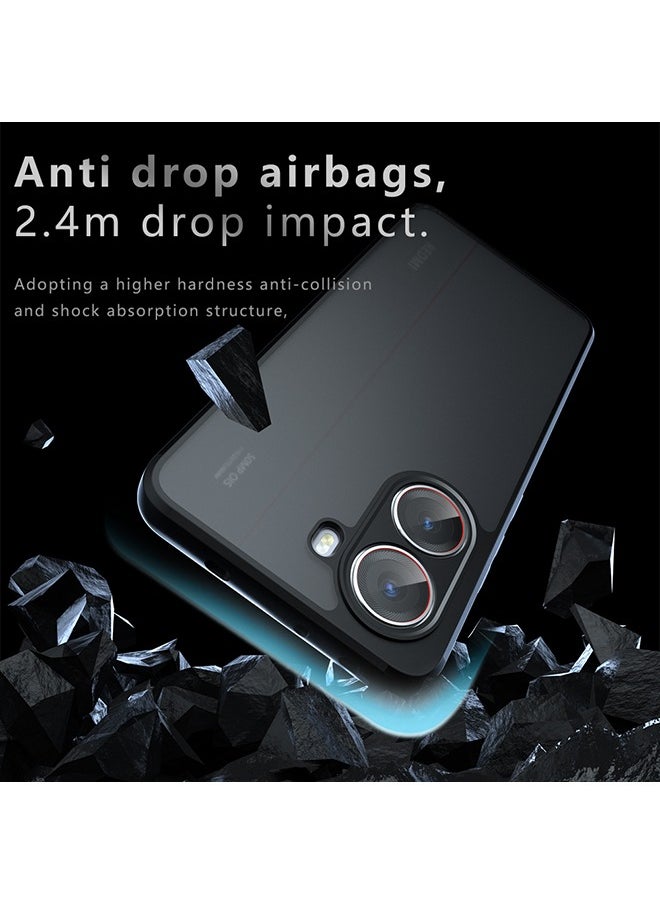 Generic Case for Xiaomi POCO X7 Pro 5G, Frosted Translucent Back Protective Slim Phone Cover, Anti-Fingerprints, Anti-Fall Drop Protection, Shockproof Case for Xiaomi POCO X7 Pro 5G (Black)  - Image 2
