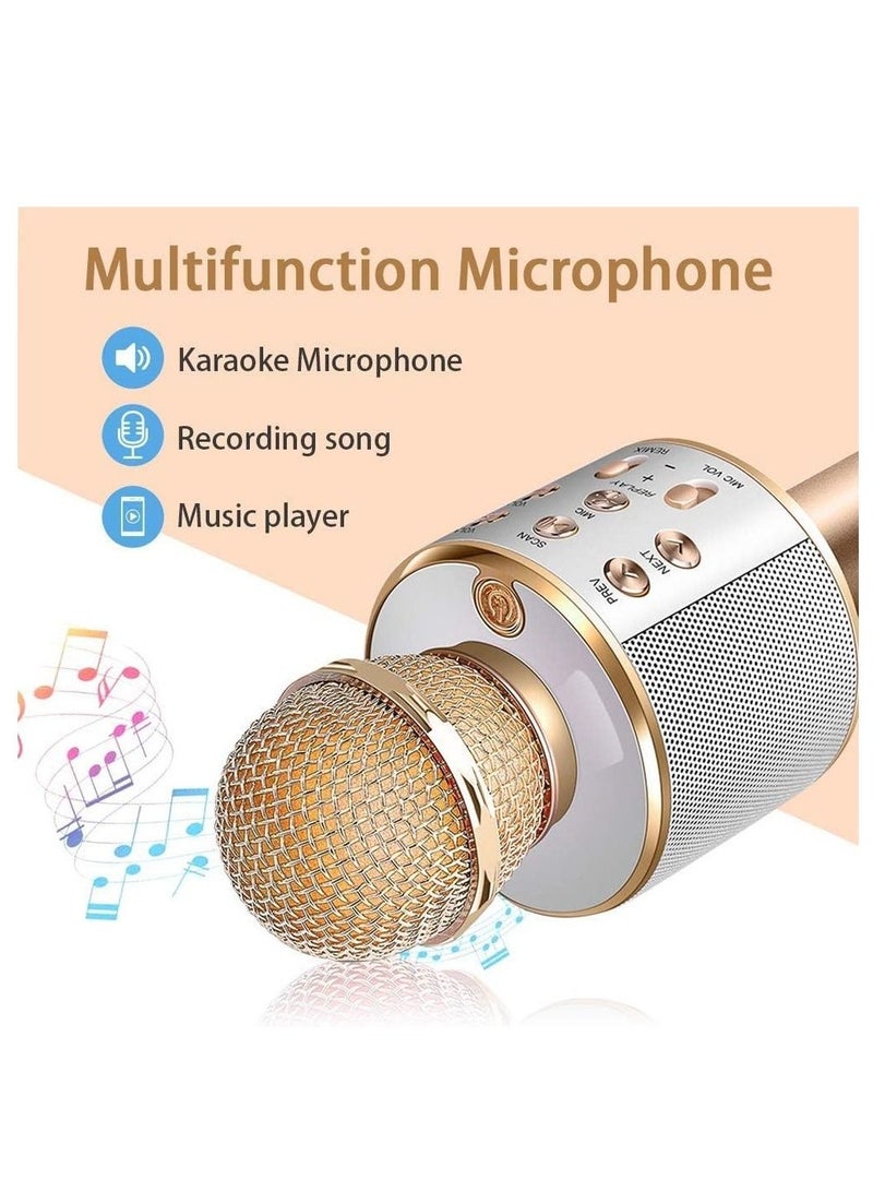 Wireless Bluetooth Karaoke Microphone Machine,Portable Handheld Karaoke Bluetooth Handheld Karaoke Speaker Player Machine for Kids Adults Home KTV Party for Android/Iphone/Ipad/Pc Girl Boy - Image 4