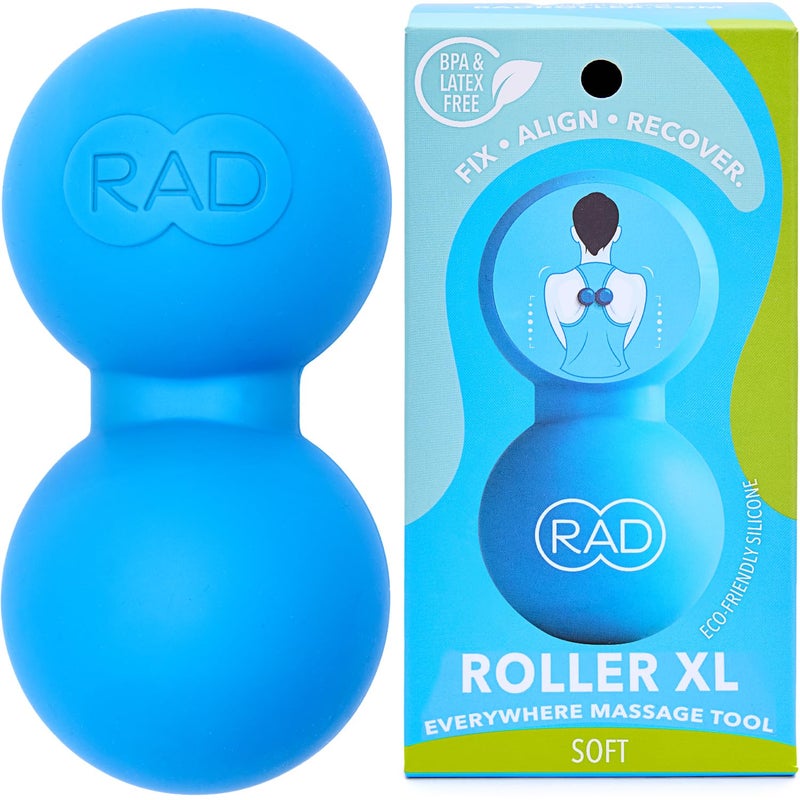 RAD XL Peanut Massage Ball â€“ High Density Yoga Deep Tissue Roller Ball â€“ Myofascial Release for Back, Neck, Feet, Psoas & Spine â€“ Suboccipital & Thoracic Trigger Point Therapy - Image 1