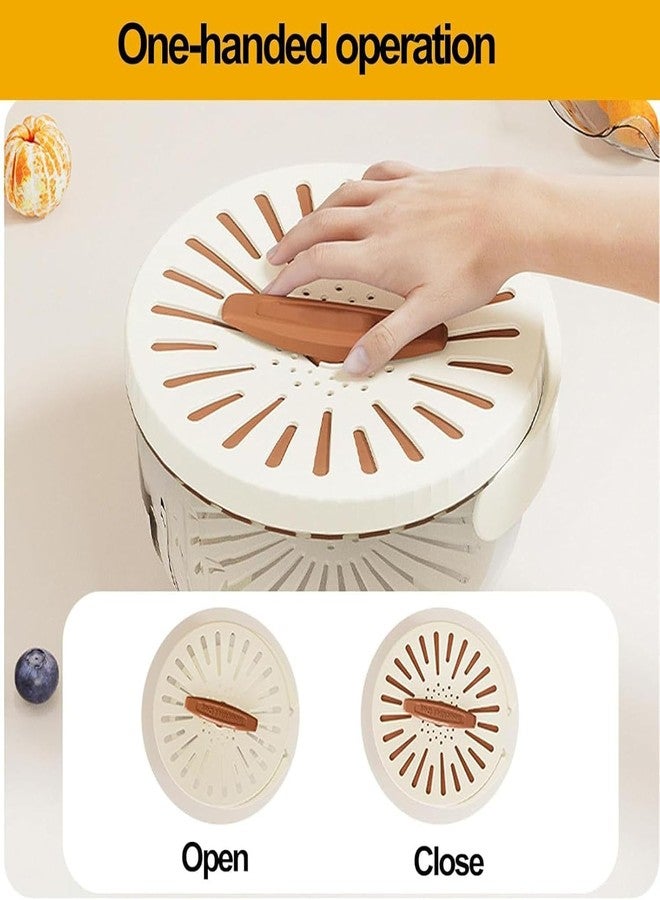 CARTZILLA 2-in-1 Fruit Draining Basket with Lid | Portable Colander Bowl with Handle | Multifunctional Food Storage Container for Fridge, Outdoor Use, and Fruit Washing - Image 3