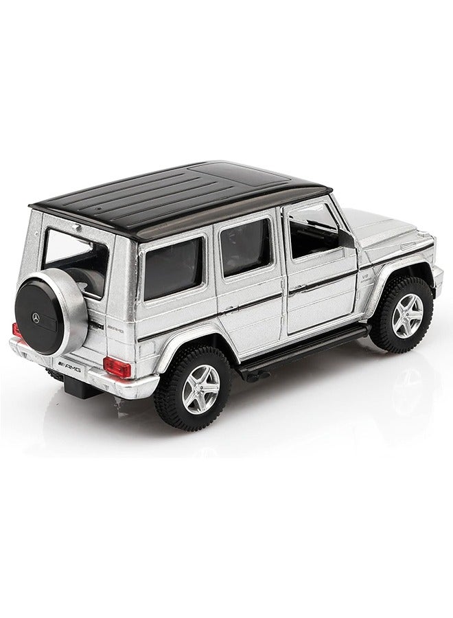 general 1/36 Scale Mercedes AMG G63 G Wagon Diecast Model Car, Alloy Pull Back Vehicles G Wagon Toy Car, Cars Gifts for Boys, Silver - Image 2