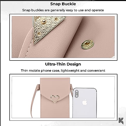 Kraptick Phone Sling Bag for Women - Phone Holder Sling Bag, Phone Crossbody Case, Hands-Free Phone Bag (Peach) - Image 5