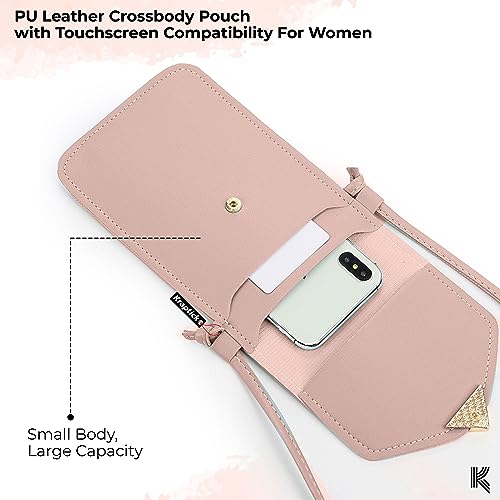 Kraptick Phone Sling Bag for Women - Phone Holder Sling Bag, Phone Crossbody Case, Hands-Free Phone Bag (Peach) - Image 2