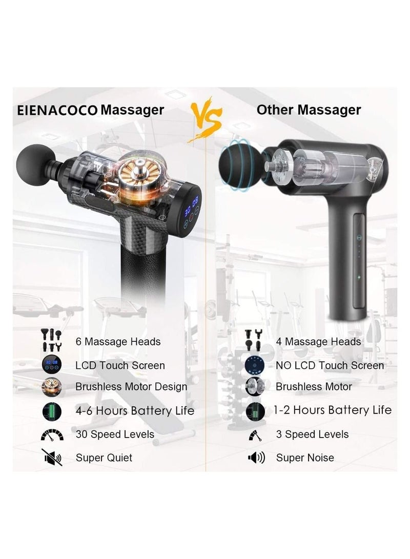Massage Gun Muscle Massager Deep Tissue Percussion Massager Cordless 30 Speed Level Professional Handheld Electric Body Massager - Image 5