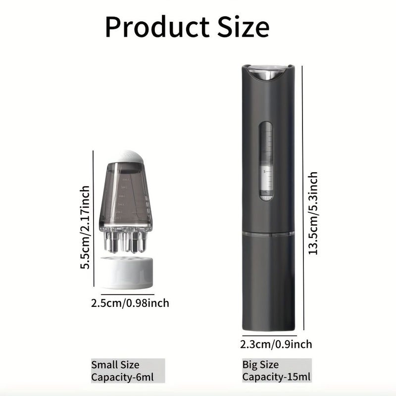 2 In 1 Scalp Massage Applicator Comb With Mini Bottle Black - Image 3
