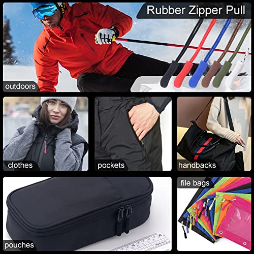 CooBigo 12Pack Zipper Pull Replacement, Golf Bag Parcord Zipper Pull Tab Replacement for Backpack, Jackets, Pants, Boots, Coats, Luggage - Balck(Universal Extender) - Image 4