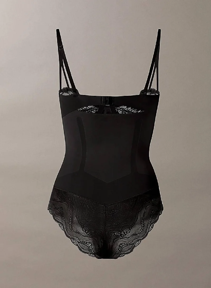 Calvin Klein Black Shapewear Bodysuit - Sensual Stretch Lace for Women | Best Price UAE