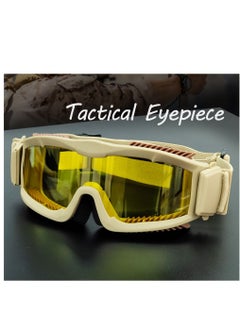 Furtey SandProof Tactical Eyepiece Suitable for Outdoor use in Sandstorm Weather CS teamplay game Motorcycle Riding use Protect Eye UV-proof Clear Sight Adjustable Double side Anti-fog  - Image 1