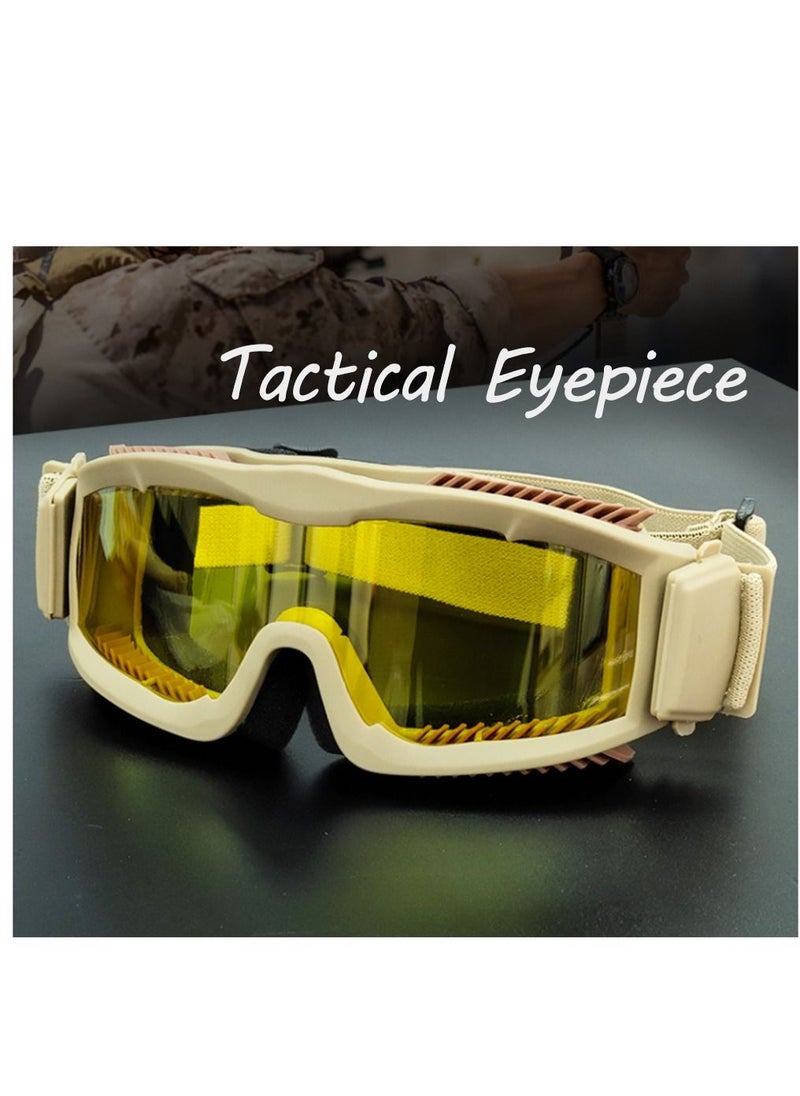 Furtey - SandProof Tactical Eyepiece Suitable for Outdoor use in Sandstorm Weather CS teamplay game Motorcycle Riding use Protect Eye UV-proof Clear Sight Adjustable Double side Anti-fog - Image 1
