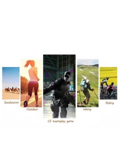Furtey SandProof Tactical Eyepiece Suitable for Outdoor use in Sandstorm Weather CS teamplay game Motorcycle Riding use Protect Eye UV-proof Clear Sight Adjustable Double side Anti-fog  - Image 4