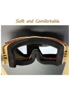 Furtey SandProof Tactical Eyepiece Suitable for Outdoor use in Sandstorm Weather CS teamplay game Motorcycle Riding use Protect Eye UV-proof Clear Sight Adjustable Double side Anti-fog  - Image 2