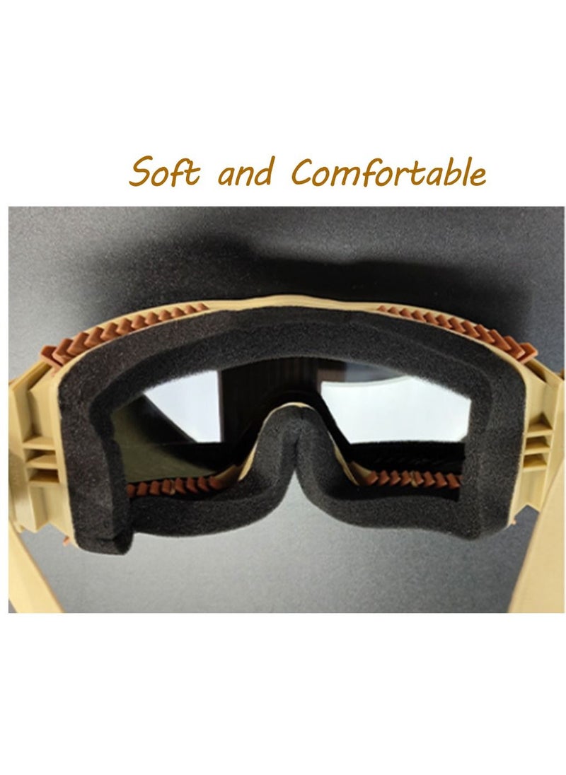 Furtey - SandProof Tactical Eyepiece Suitable for Outdoor use in Sandstorm Weather CS teamplay game Motorcycle Riding use Protect Eye UV-proof Clear Sight Adjustable Double side Anti-fog - Image 1