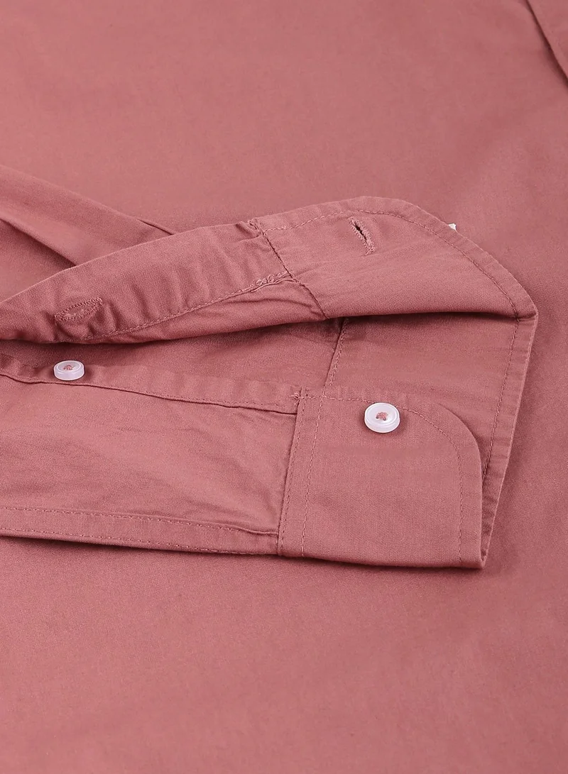 Dennis Lingo Pink Dennis Lingo Men's Solid Dusty Pink Casual Shirt for Men | Best Price UAE