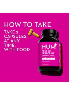 HUM Best of Berberine 1200mg - Pure Potency for Healthy Cholesterol Support & Weight Management, Enhanced with BioPerine for Maximum Nutrient Absorption. 30 Day Supply  - Image 4