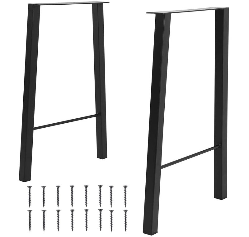 TCHOMENY TCHOMENY 30 inches Dining Table Legs Set of 2 Metal Legs Bench Legs Industry Coffee Table Desk 