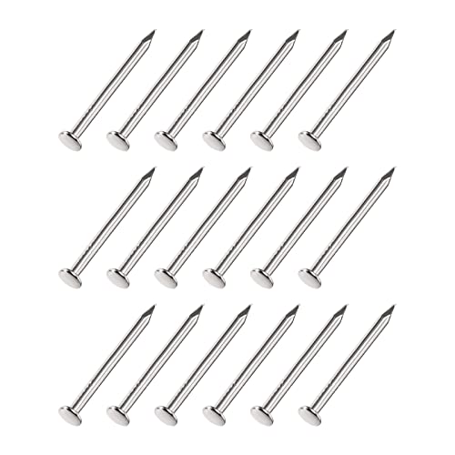METALLIXITY Small Nails (1.2x16mm) 500pcs, Carbon Steel Tiny Hardware Nails - for Household Woodworking, Silver Tone - Image 1