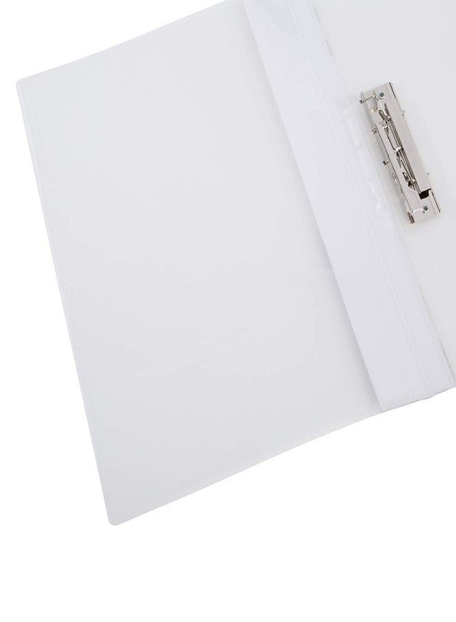 Filexec Products Clamp Binder, Removable Spine Label, Interior Pocket, Translucent Clear of 12 (50640-61123) - Image 2