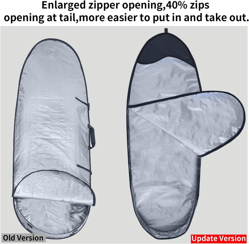 UCEDER Surfboard Cover and Surfboard Storage Bag for Outdoor Travel,5'0"-9'10" Surfboard Bag,Maximum Protection for Your Surfboard - Image 4