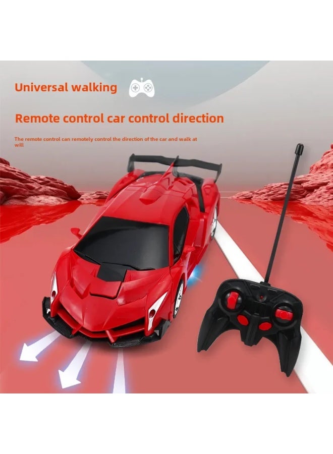 Remote Control One-click Transforming Car Robot Racing Car Model Boys Children's Toy Remote Control Wholesale-Color:889-18 Red E-commerce Box-Proportion:1:18 Screwdriver 5 Ordinary Batteries - Image 3