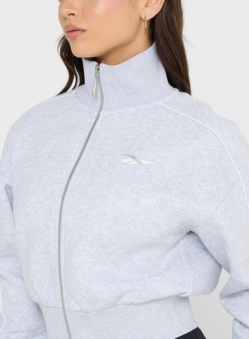 Reebok Brooklyn Cropped Bomber Jacket - Image 3