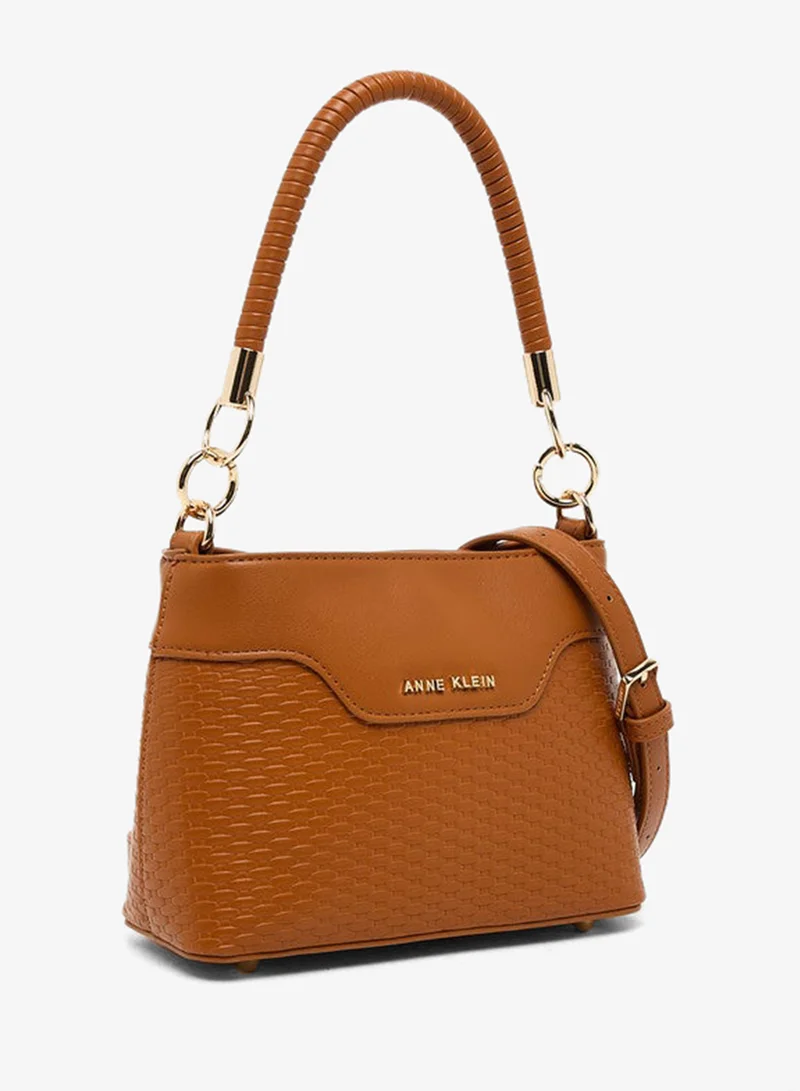 ان كلاين Anne Klein Women’s Brown PU Top Handle Satchel Bag