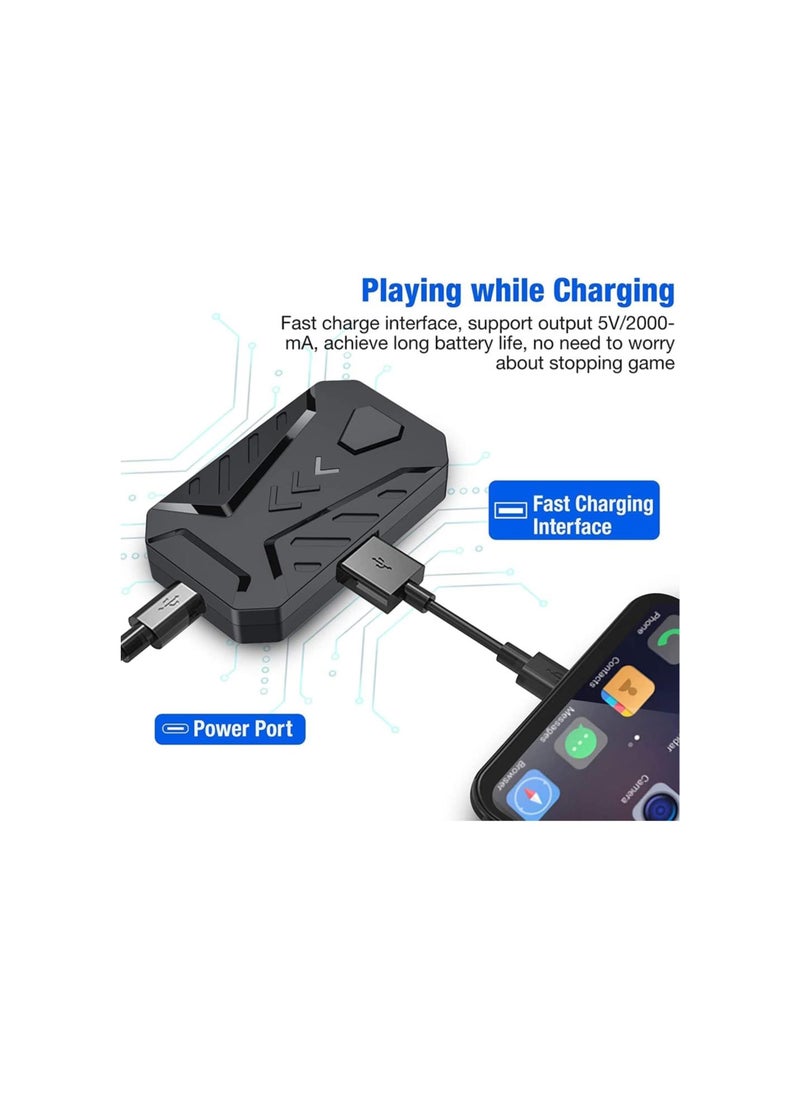 silvercnc - Mix Pro Keyboard and Mouse Adapter, One Handed Keyboard Mouse Combo Set Converter USB Wired Mobile Gaming Keyboard Mouse Adapter Converter for Android, iOS(BT 4.0) - Image 1