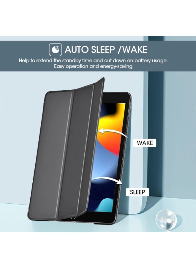 erorex iPad 10.2 Case (7th/8th/9th Gen) – Black Translucent Smart Cover with Auto Wake/Sleep - Image 3