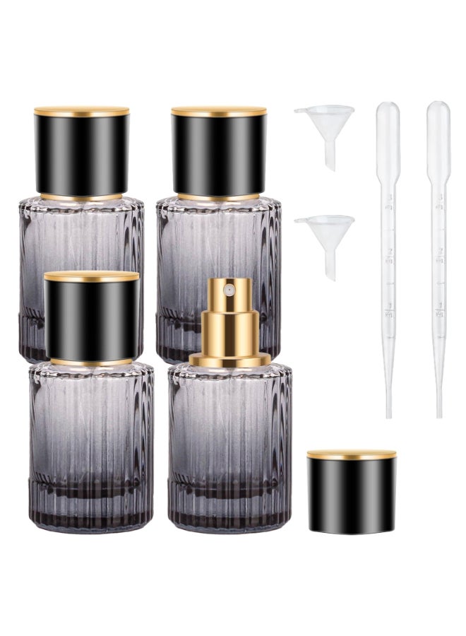 HXRYAGi Travel Vintage Perfume Bottle Empty 4pcs 30ML Highquanlity Portable Perfume Atomizer with Funnel and Dropper Fine Mist LeakProof Spray Atomizer Ideal for Perfume Toner and Skin Care - Image 2