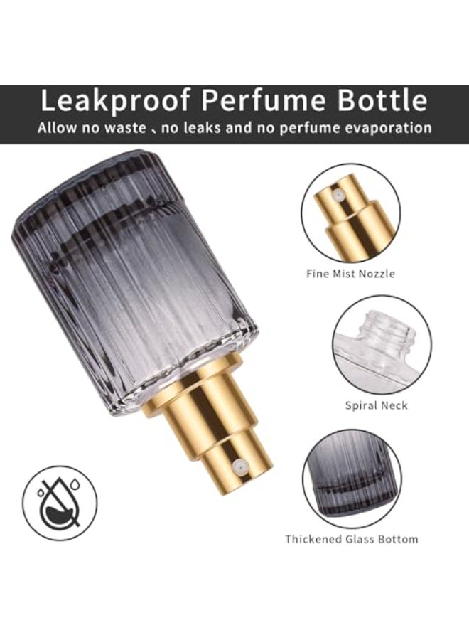 HXRYAGi Travel Vintage Perfume Bottle Empty 4pcs 30ML Highquanlity Portable Perfume Atomizer with Funnel and Dropper Fine Mist LeakProof Spray Atomizer Ideal for Perfume Toner and Skin Care - Image 3
