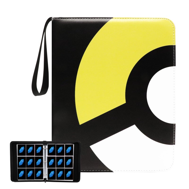 Card Binder 9-Pocket  900 Pockets Fashion Design Trading Card Holder for Sports Card Premium Card Book Sturdy Card Holder (Yellow  900 Card) - Image 1