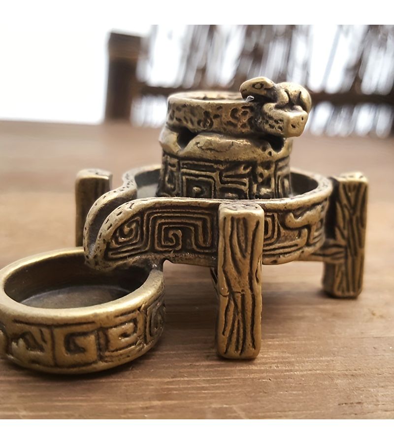 Creative Small Stone Mill Backflow Incense Holder Smoke Flow Cloud Craft Ornaments - Image 3
