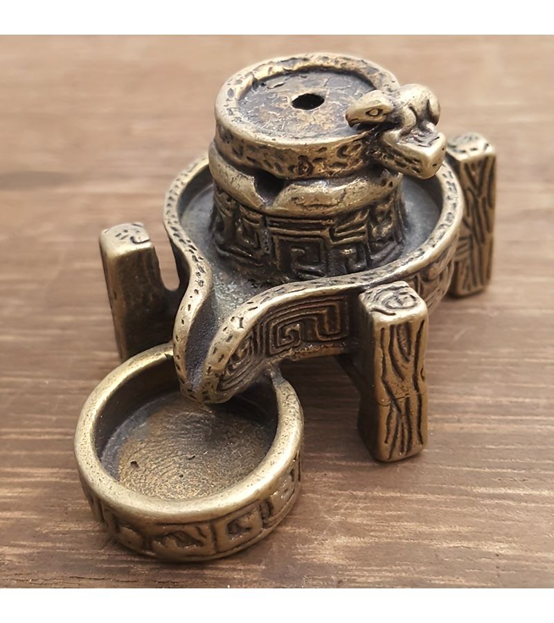 Creative Small Stone Mill Backflow Incense Holder Smoke Flow Cloud Craft Ornaments - Image 5