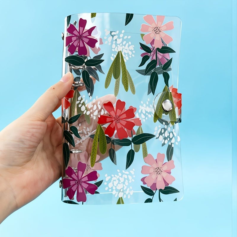A6 Daisy Transparent PVC Binder Cover Reusable Loose Leaf Journal 08 - Image 3