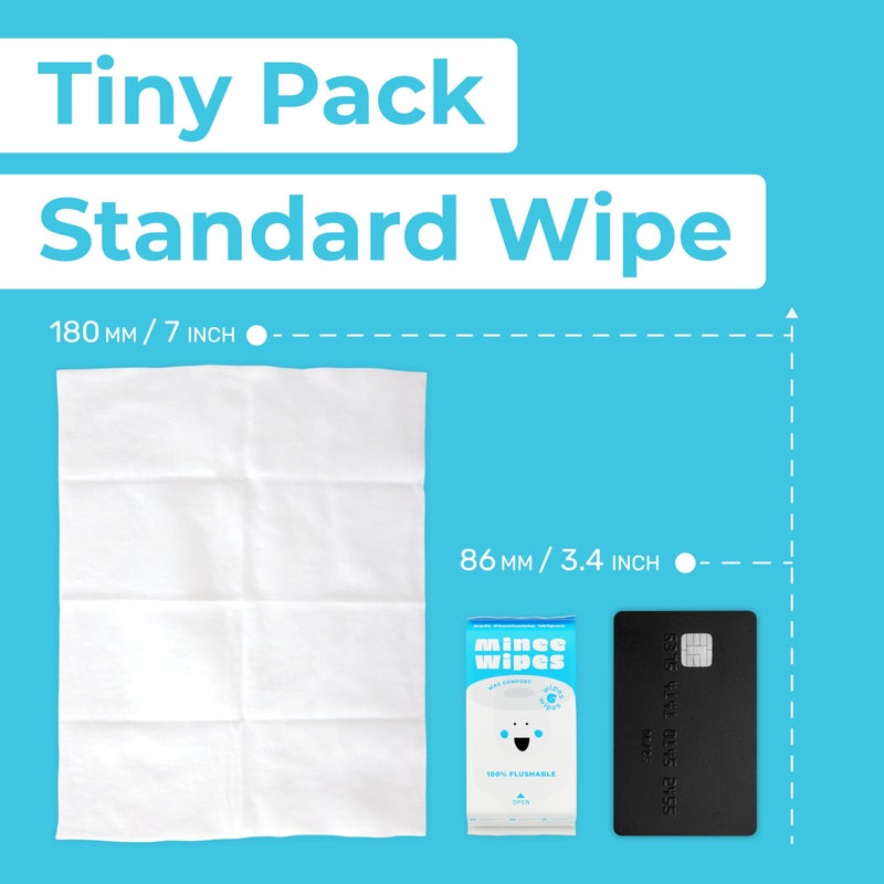 MOONIES Impossibly Compact Travel Flushable Wipes With Natural Extracts - Skin-Friendly Wet Wipes  Hypoallergenic & Unscented Travel Size Butt Wipes For Adults  Kids & Baby Care - 24 Pack Total 144 Wipes - Image 5
