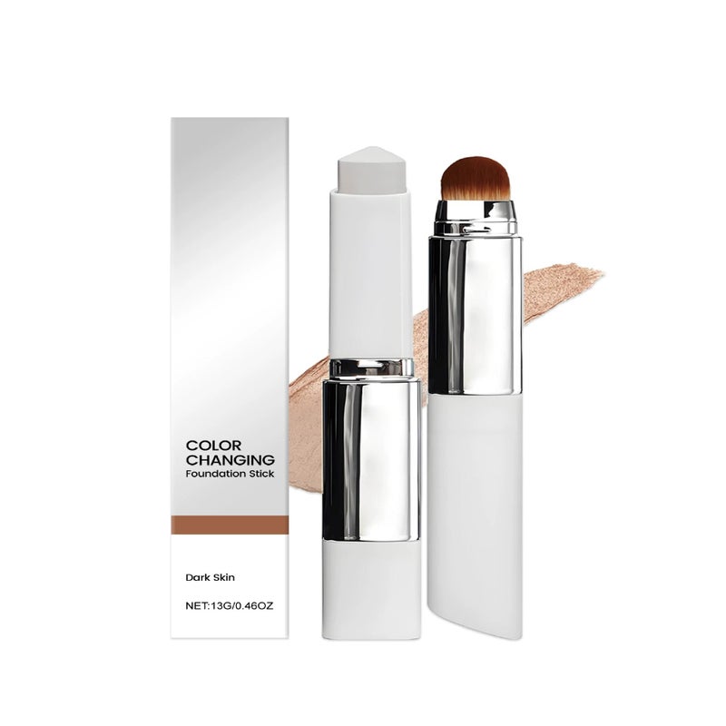 The color-changing foundation stick is lightweight, moisturizing, hydrating, nourishing, matte, and clear    Dark skin - Image 1