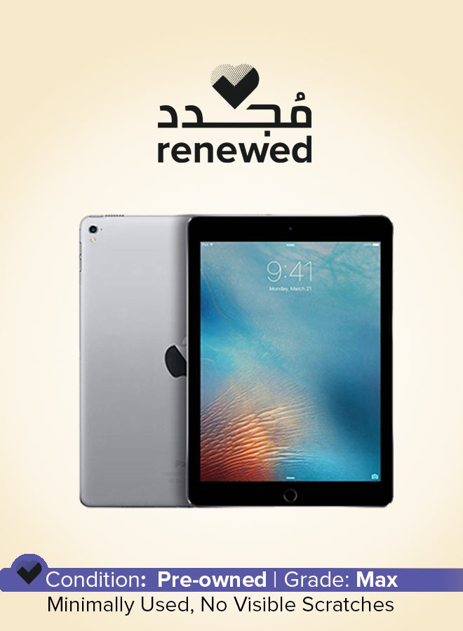 ابل  Renewed - iPad 2017 (5th Gen) 9.7inch 128GB Wi-Fi+Cellular 4G Space Gray With FaceTime - Image 1