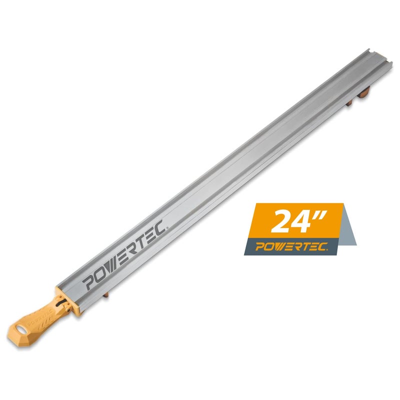 POWERTEC 24 Inch Circular Saw GuideStraight Edge Guide for Router Tool Jigsaw Circular Saw and Drill Press Saw Guide for Cutting Plywood and Routing Dado Slots for Woodworking 1 pack 71705