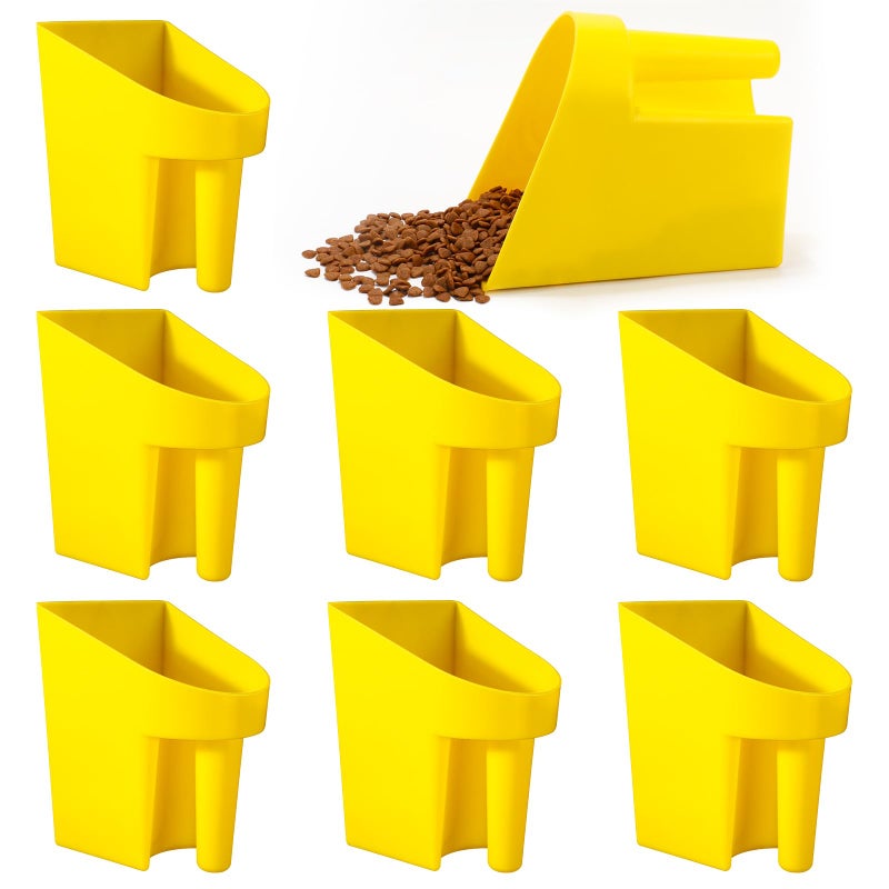 FillTouch 8 Pcs Feed Scoop 2 Qt Plastic Enclosed Heavy Duty Stackable Feed Scoop for Horse Chicken Livestock Animal Ranchers Homesteaders Farmers - Image 1