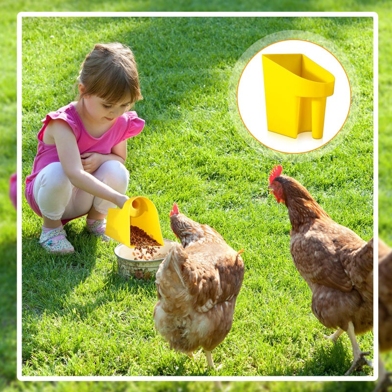 FillTouch 8 Pcs Feed Scoop 2 Qt Plastic Enclosed Heavy Duty Stackable Feed Scoop for Horse Chicken Livestock Animal Ranchers Homesteaders Farmers - Image 5