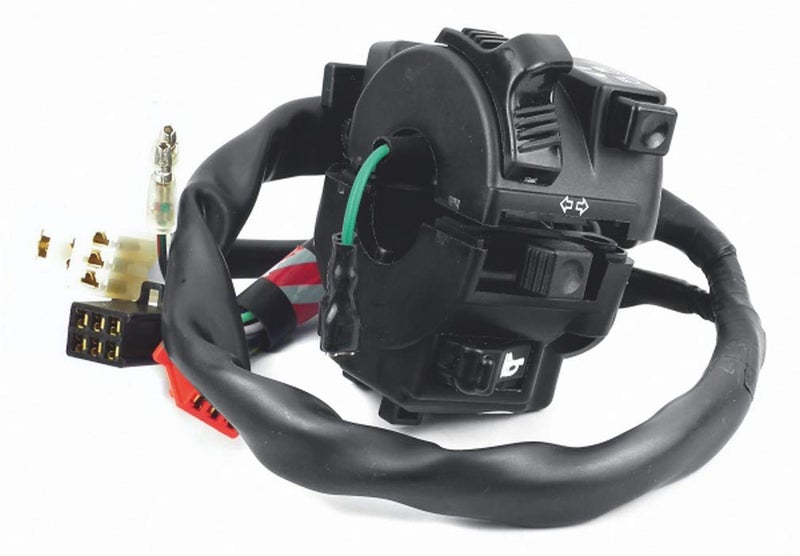 UNO Minda SW-0685N HANDLE BAR SWITCH- LEFT SIDE - SELF START (WITH 3 COUPLER, 1 BULLET TERMINAL) For-HERO-SPLENDOR PR, Spdt, 2_Way, Black