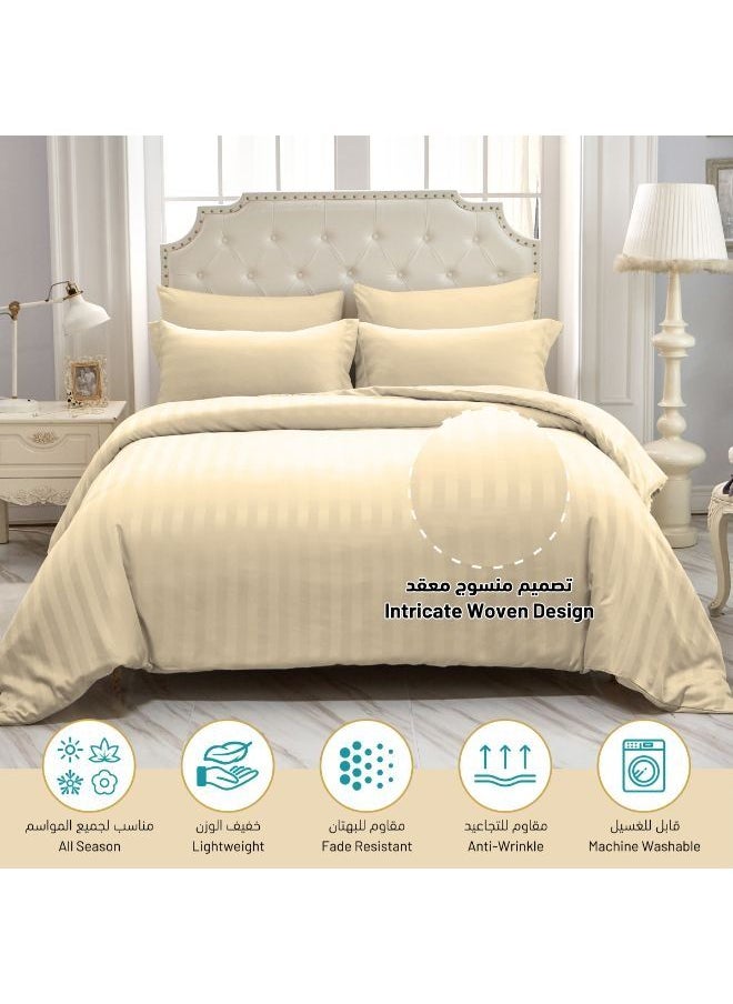 دوناتيلا - البكج الفندقي التوفيري: طقم غطاء فندقي 7 قطع مقاس مزدوج + حشوة لحاف فندقية + لباد فندقي مقاس مزدوج + 4 مخدات فندقية - Image 1