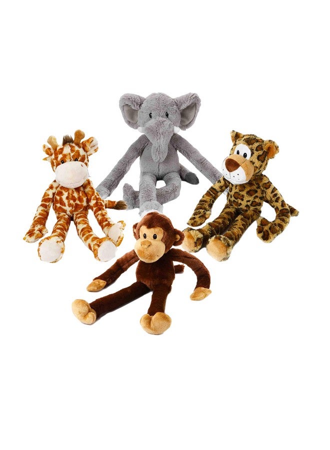 مالتي بيت لعبة كلاب كبيرة من القطيفة من سوينج إن سفاري مقاس 19 بوصة مع أذرع وأرجل طويلة للغاية مع صرير - Image 2