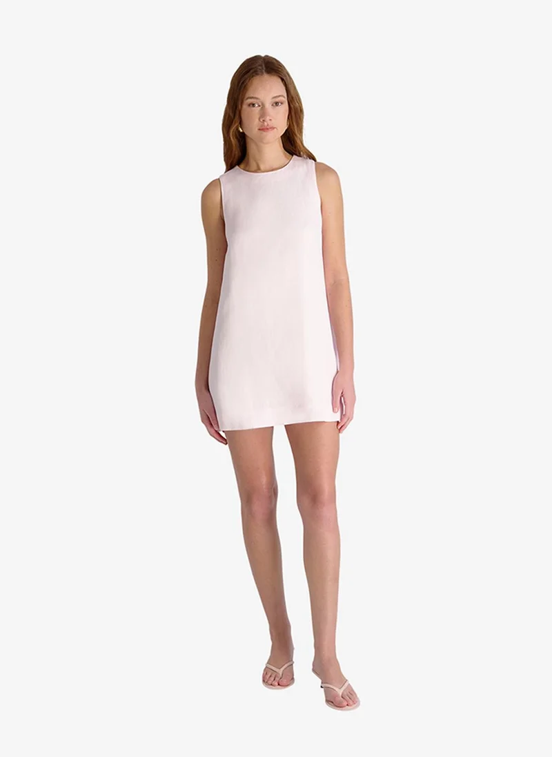 فرنش كونكشن Women's Pink Icing Cooper Linen Slvls Mini Dress