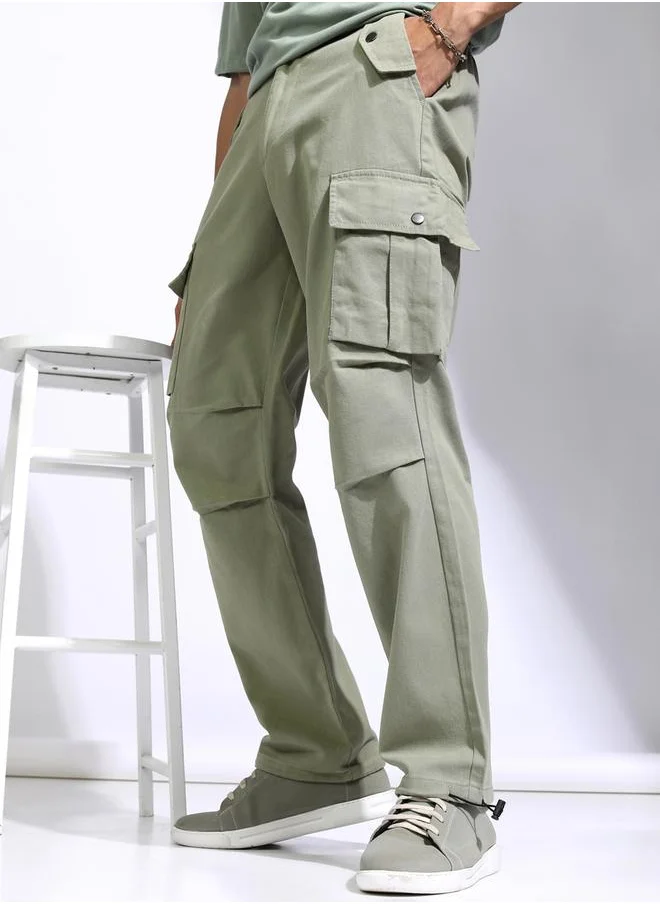 هاي لاندر Mid Rise Straight Fit Cargos Trousers