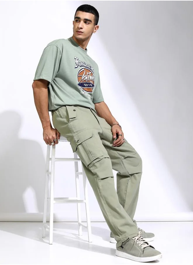 هاي لاندر Mid Rise Straight Fit Cargos Trousers