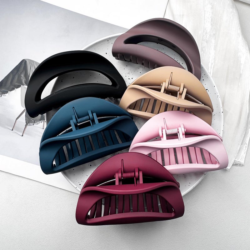 Ivyu 6Pcs Silicone Hair Claw Clips for Women, Mellow Flexible Hair Clip No Normal Hard Plastic Material,Non-Slip Strong Hold Durable Won't Break Cozy Claw Clips for Thick Hair - Image 4