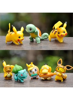 QiaoKai 8-Piece Set of Pokémon Animal Figures set, pet Pokémon Decorative Doll Model Doll Toy Animal Set Mini Doll Ornaments  - Image 1