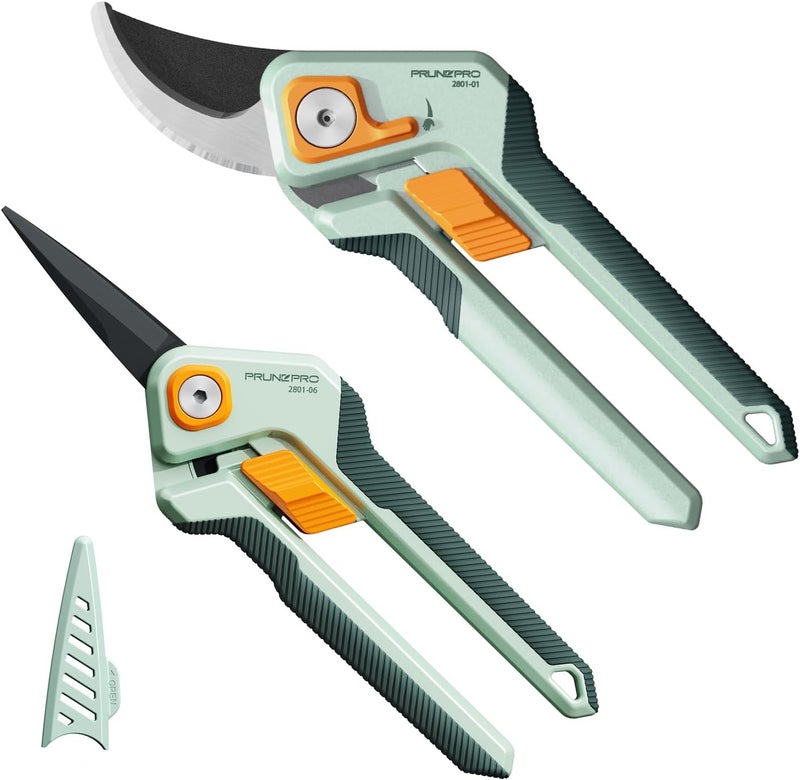 PrunePro Pruning Shears Set Professional Hand Scissors Sharp Stainless Steel Blade Garden Shears Plant Flower Secateurs - Image 1