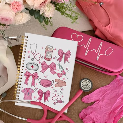 Wheatwin Nurses Week Gifts, Nurse Appreciation Gifts, Nursing Week Gift, Nurse Notebook, Medical Nurse Day Nursing Day Gift Office Supplies Spiral Journal Notebook 5.5x8.3 Inch A5 - Image 2